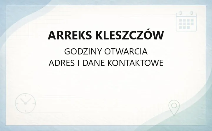 Arreks Kleszczów - kontakt, BOK, awarie i usługi dla mieszkańców