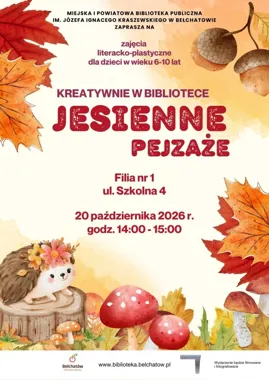 Kreatywnie w Bibliotece. Jesienne pejzaże